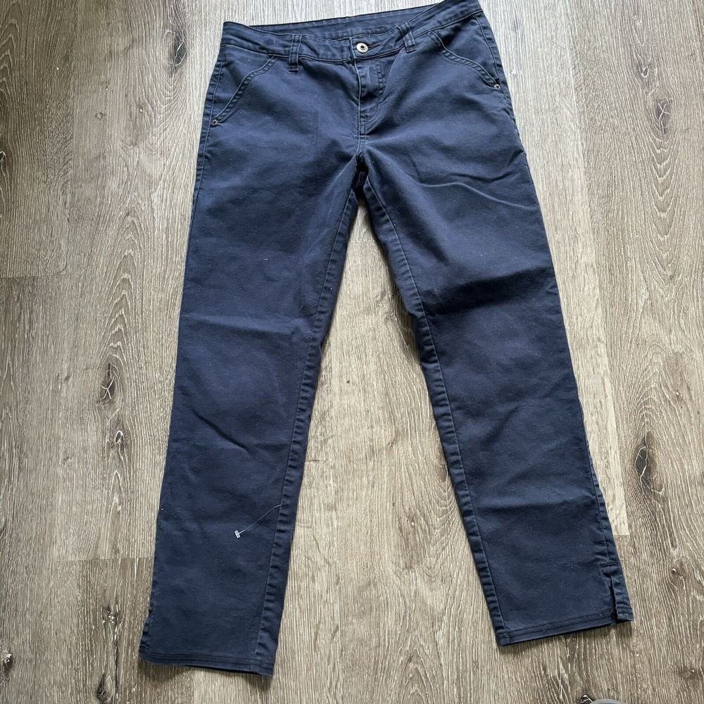 Prana 4 Kayla Crop Chino Pants Womens Navy Indie Blue‎ Stretch Mid